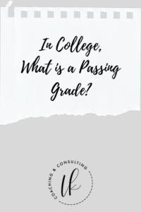 In College What Is A Passing Grade